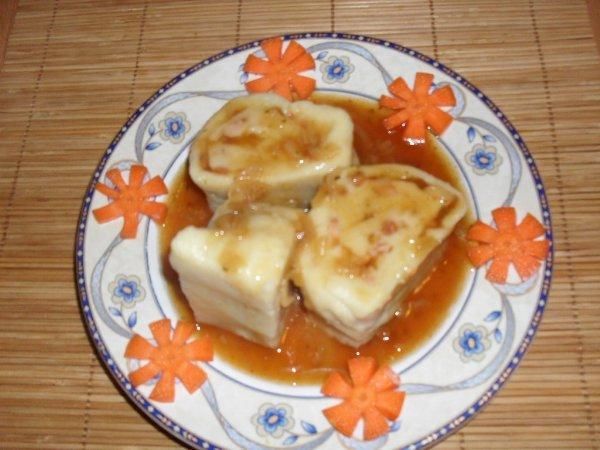 Zawijane kluski z boczkiem