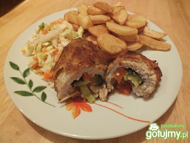 Zawijaski ze schabu z porem Zawijaski ze schabu z porem