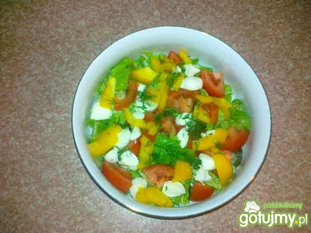 Zdrowa sałatka z mozzarellą Zdrowa sałatka z mozzarellą