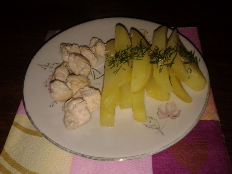 Zdrowe frytki z kurczakiem