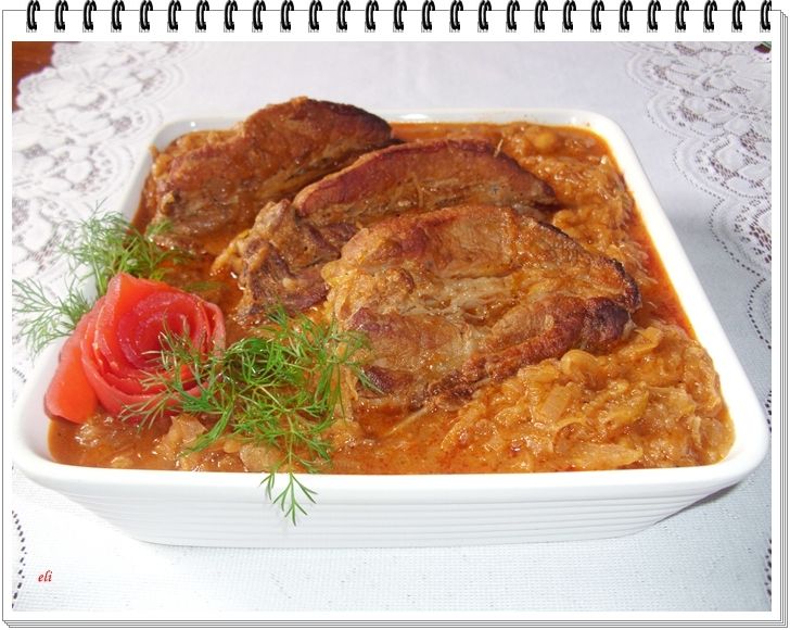 Żeberka Eli duszone na młodej kiszonej kapuście Żeberka Eli duszone na młodej kiszonej kapuście