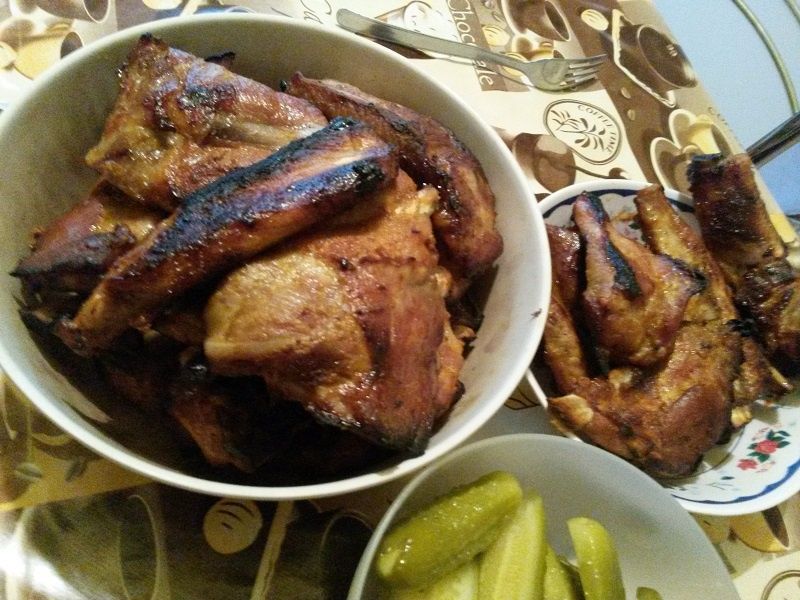 Żeberka na słodko z miodem