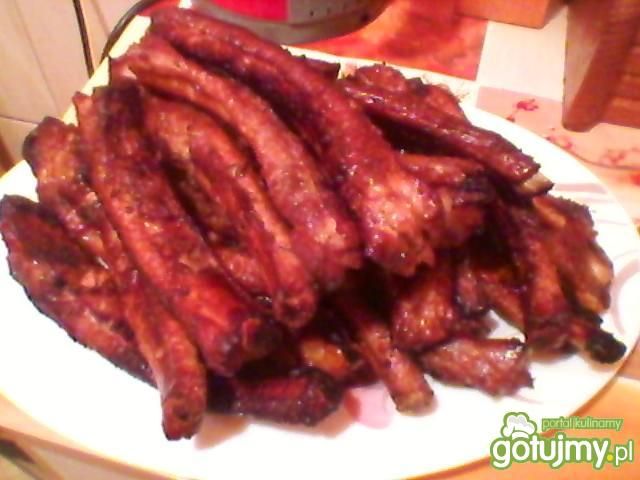 Żeberka paski z miodem