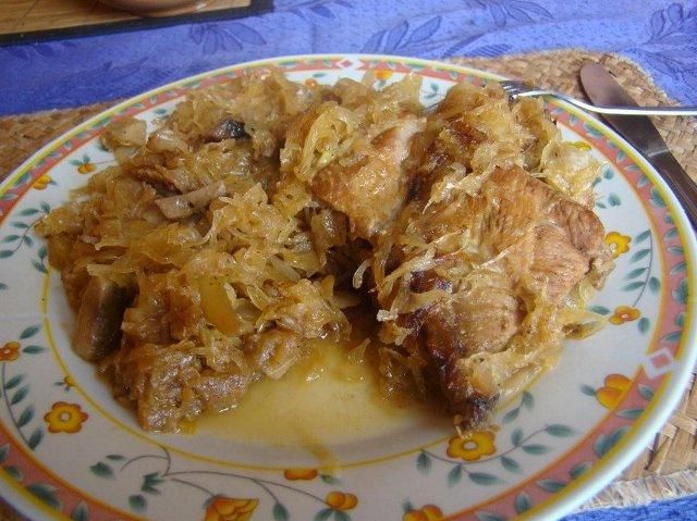 Żeberka w kapuście