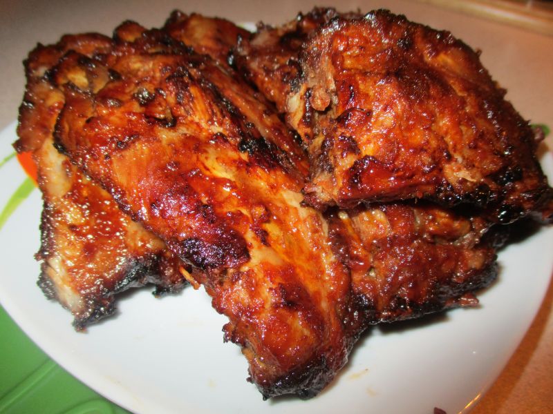 Żeberka w keczupie i miodzie
