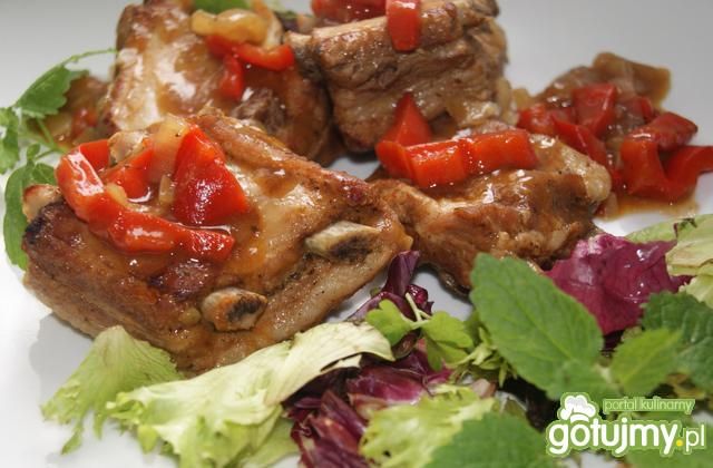 Żeberka z papryką   Żeberka z papryką