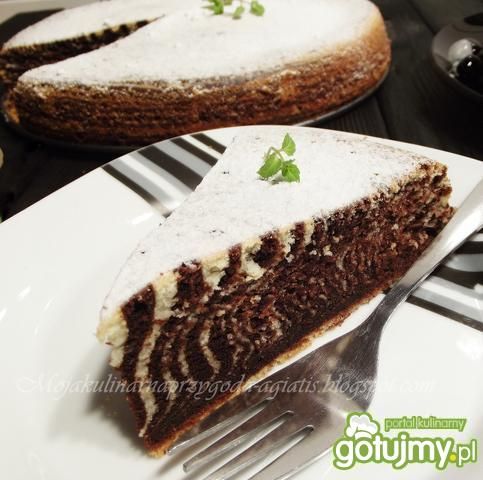 Zebra pyszne dwukolorowe ciasto