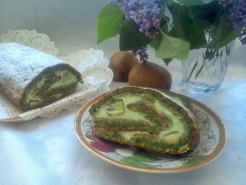 Zielona rolada z kiwi