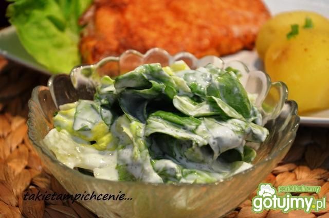 Zielona sałata lekko kwaśna 