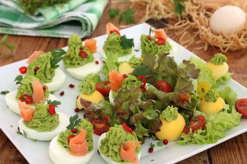 Zielone jajka z groszkiem