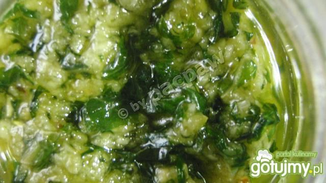 Zielone pesto z olejem lnianym