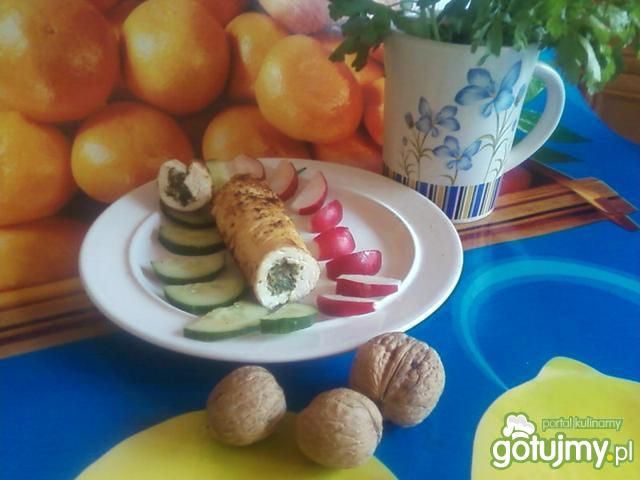 Zielone roladki z fileta.