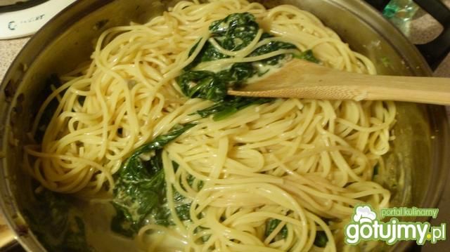 Zielone spaghetti