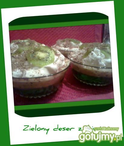 Zielono mi, czyli zielony deser z kiwi Zielono mi, czyli zielony deser z kiwi