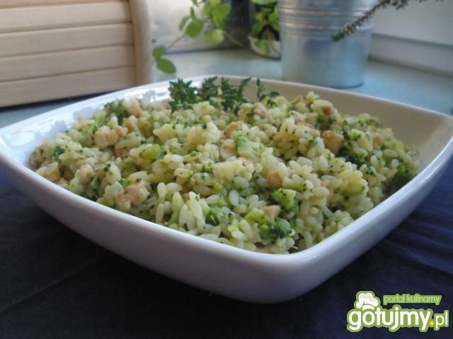 Zielono risotto z kurczakiem