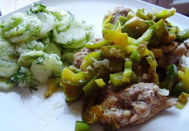 Zielony kurczak. Zielony kurczak.