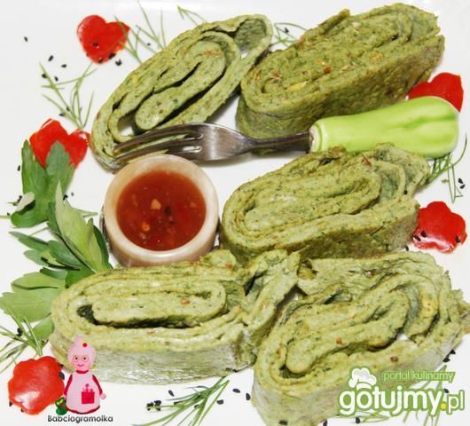 Zielony omlet rybny : Zielony omlet rybny :