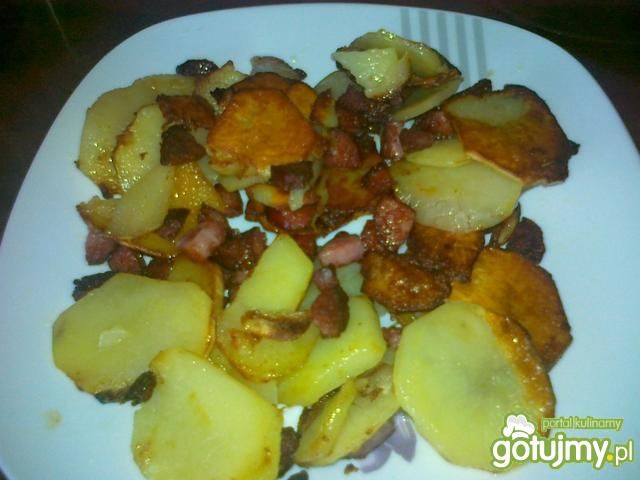 Ziemniaczane talarki z kiełbasą