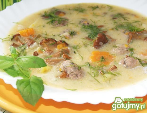 Ziemniaczano-kurkowa z pulpecikami Ziemniaczano-kurkowa z pulpecikami