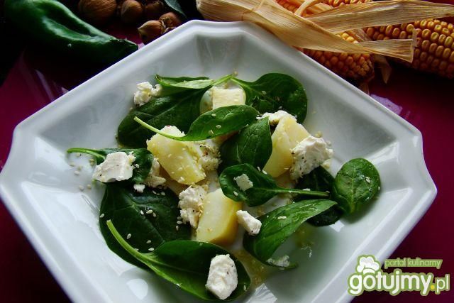 Ziemniaczano szpinakowa sałatka  Ziemniaczano szpinakowa sałatka