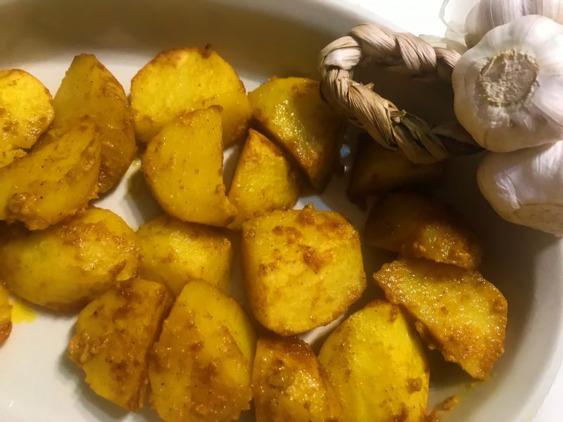 Ziemniaczki pieczone z musztardą i chrzanem Ziemniaczki pieczone z musztardą i chrzanem