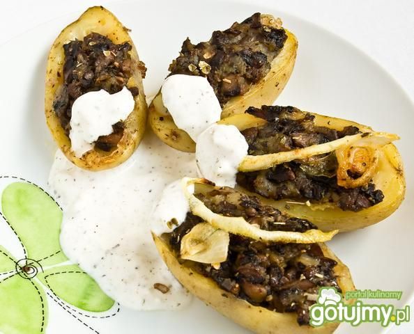 Ziemniaki faszerowane pieczarkami 2