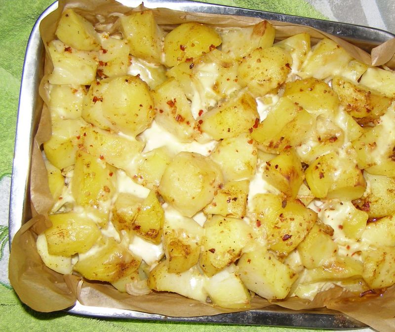 Ziemniaki na pikantnie. Ziemniaki na pikantnie.