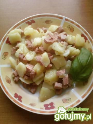 Ziemniaki podsmażane z mortadelą Ziemniaki podsmażane z mortadelą