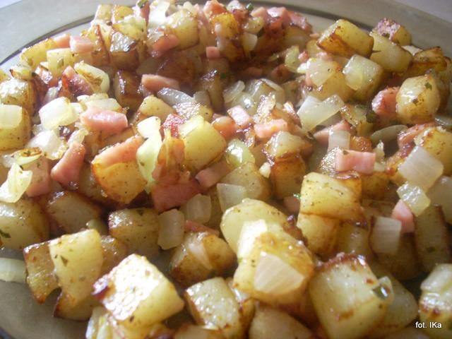Ziemniaki smażone z boczkiem 