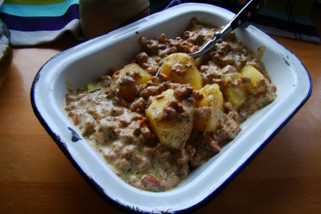 Ziemniaki w sosie kurkowym Ziemniaki w sosie kurkowym