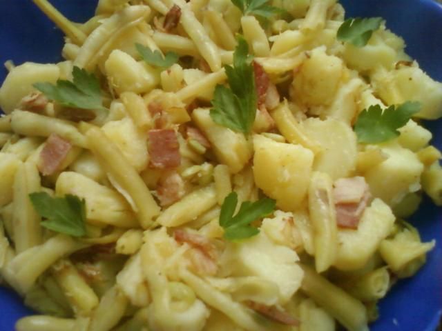 Ziemniaki z boczkiem i fasolką
