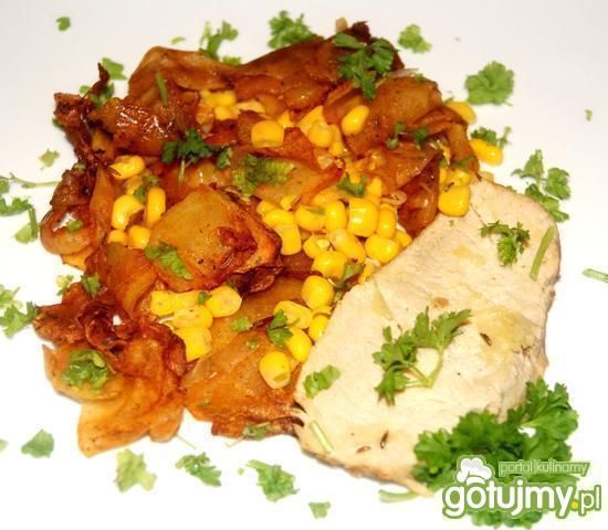 Ziemniaki z kukurydzą na ostro 