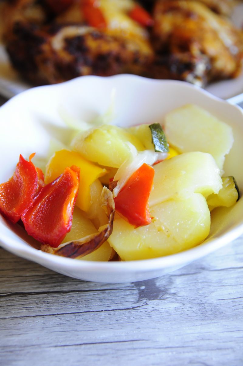 Ziemniaki z warzywami z rękawa