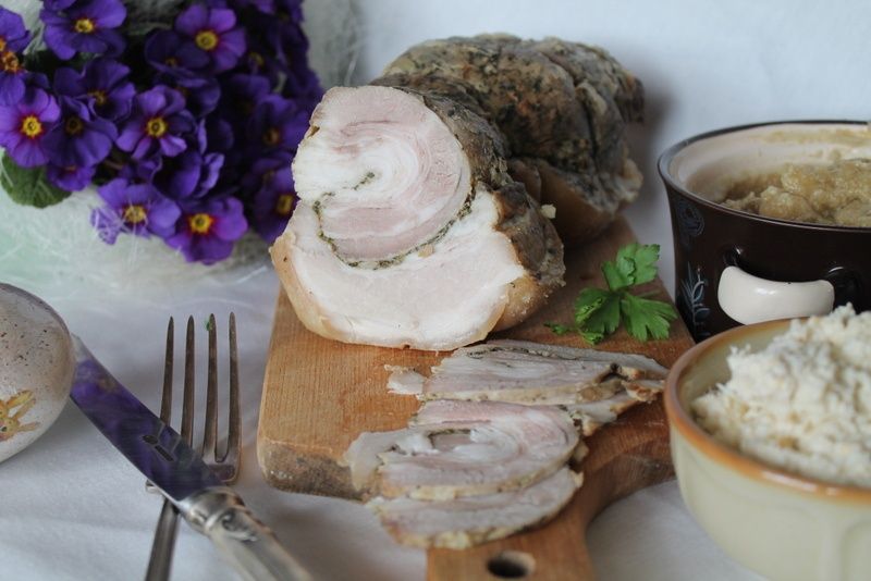 Ziołowy boczek długo pieczony