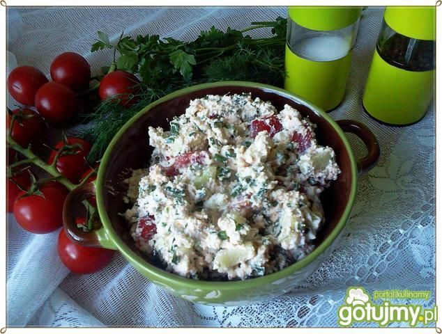 Ziołowy twarożek z pomidorkami cherry