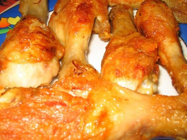 Złociste pałki z kurczaka Złociste pałki z kurczaka