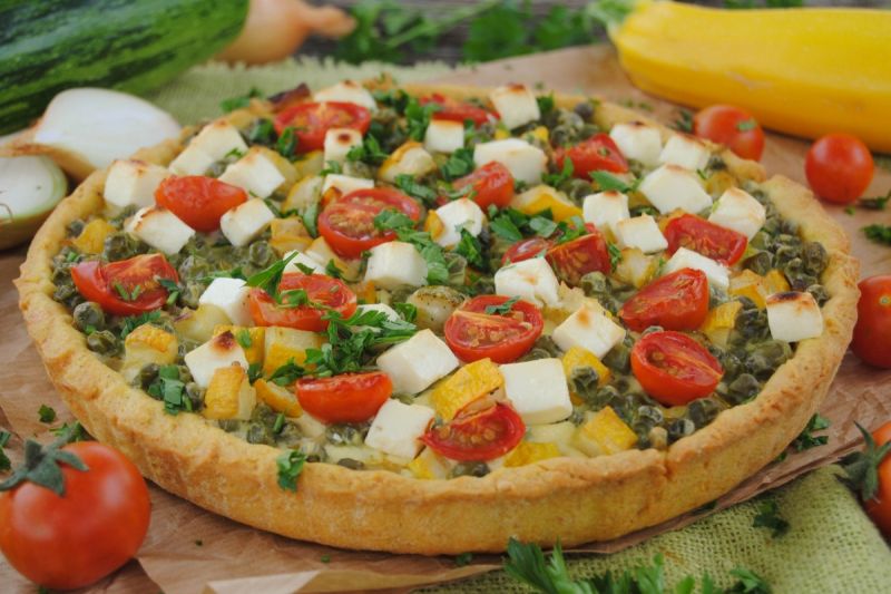 Żółta tarta z cukinią Żółta tarta z cukinią