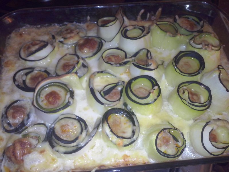 Zraziki w cukiniowej kołderce Zraziki w cukiniowej kołderce