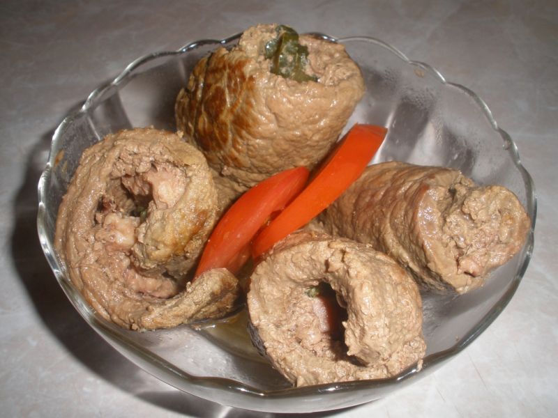 Zraziki wołowe z boczkiem  Zraziki wołowe z boczkiem