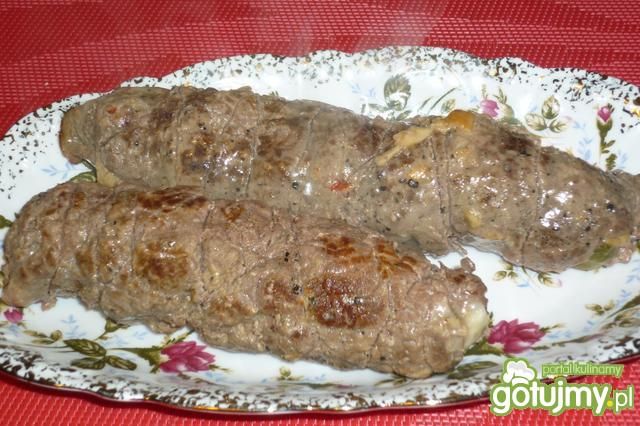 Zraziki z cebulą, ogórkiem i serem Zraziki z cebulą, ogórkiem i serem