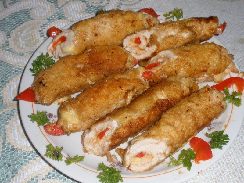Zrazy drobiowe z papryką Zrazy drobiowe z papryką