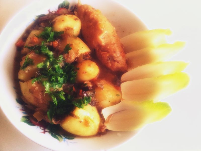 Zrazy nadziewane warzywami rzodkiewką grzybami.