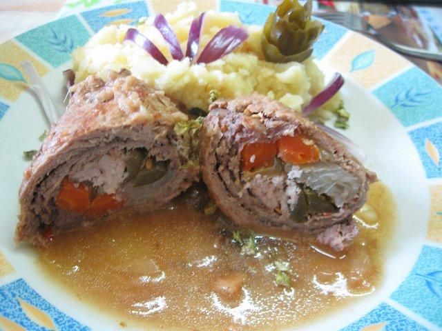 Zrazy wołowe ze schabem