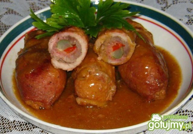 Zrazy z karkówki z mięsem mielonym