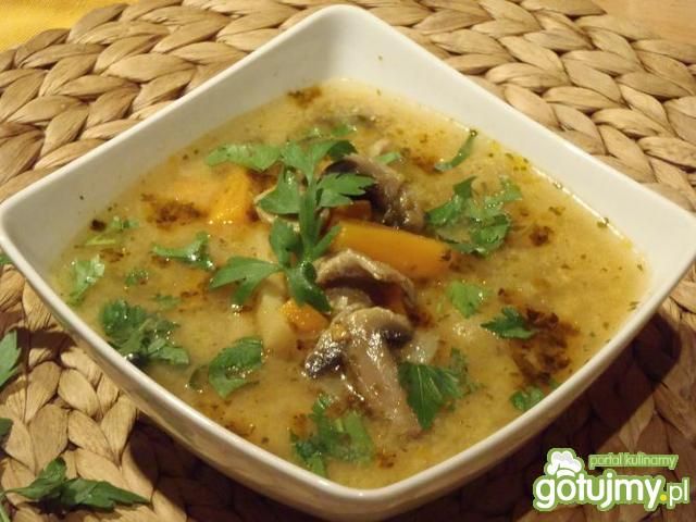 Zupa boczniakowo - pieczarkowa Zupa boczniakowo - pieczarkowa