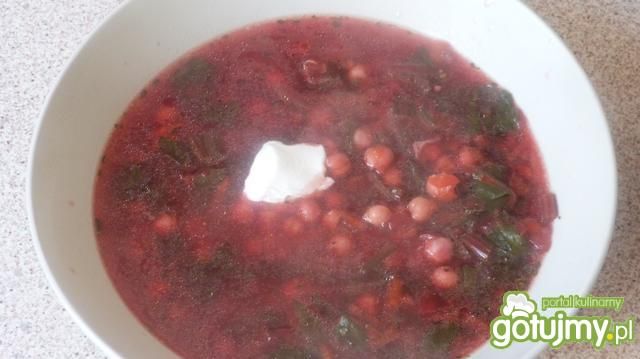 Zupa botwinkowa z ciecierzycą Zupa botwinkowa z ciecierzycą