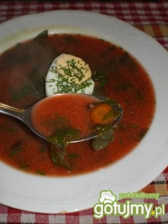 Zupa botwinkowa z jajkiem