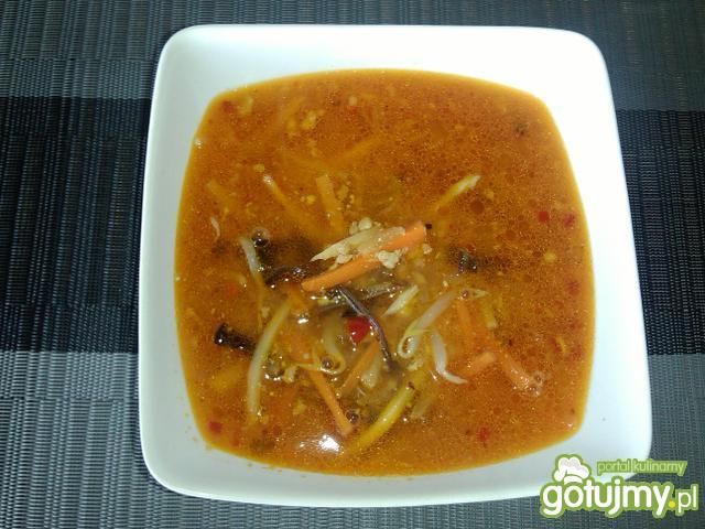 Zupa chińska ostro-kwaśna z mielonym Zupa chińska ostro-kwaśna z mielonym