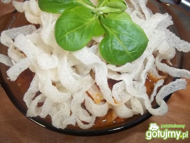 Zupa cukiniowa ze smażonym makaronem Zupa cukiniowa ze smażonym makaronem