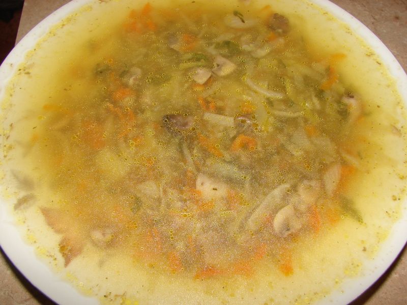 Zupa cukiniowo - pieczarkowa Zupa cukiniowo - pieczarkowa